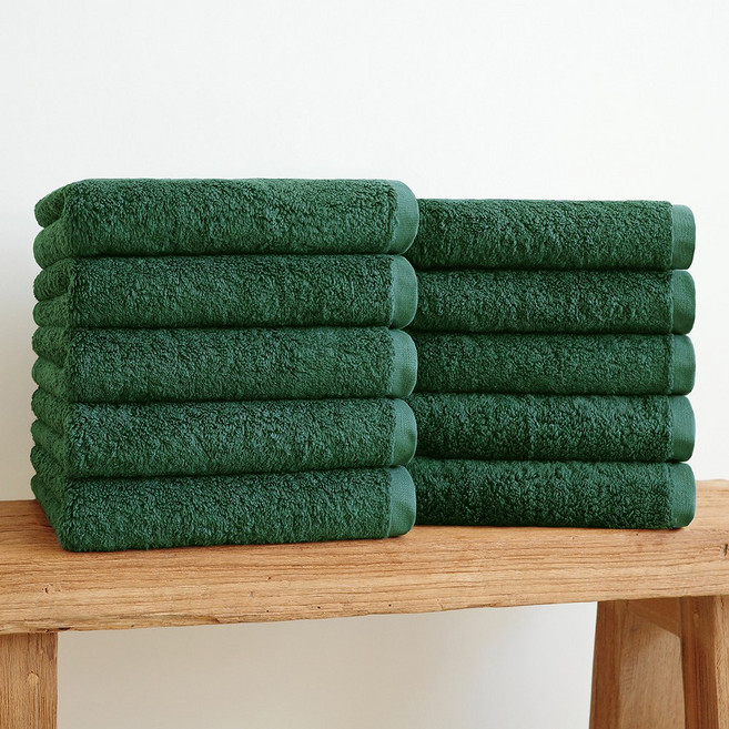 송월타월 메르디앙 40수 200g 호텔수건, 딥그린, 10개