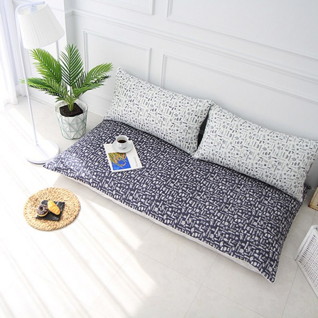 단잠 좌식소파-2인용(특대방석+대쿠션+솜포함), 티타임1