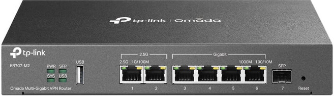 티피링크 Omada 2.5Gbps WAN 포트 비즈니스 라우터 VPN 라우터, ER707-M2, 1개