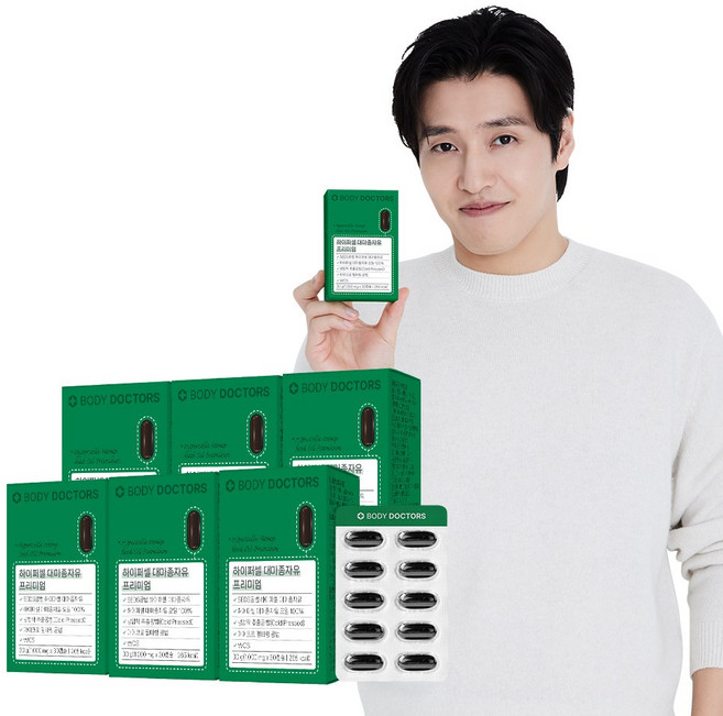 [공식] 바디닥터스 하이퍼셀 대마종자유 프리미엄, 6개, 30정