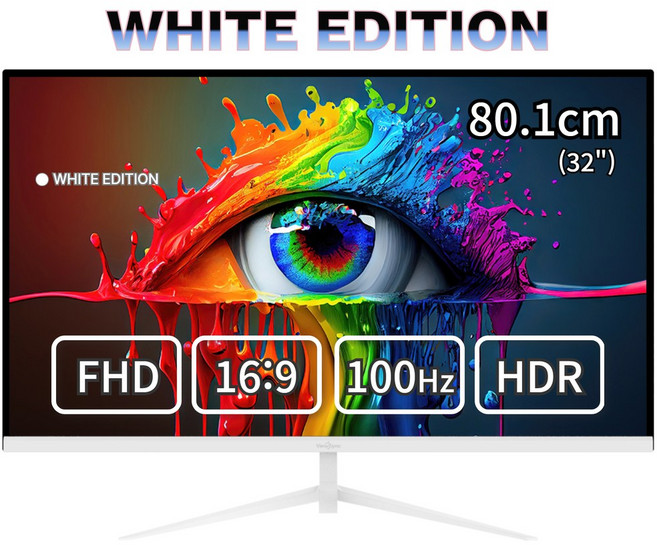 뷰싱크 32인치 FHD 슬림베젤 100Hz 게이밍 사무용 멀티 하이브리드, VSO321F 일반, 80cm