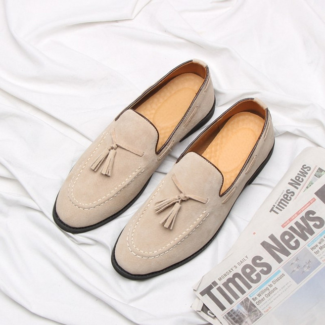 AC2038 남자 스웨이드 정장구두 로퍼 남성 테슬 키높이 캐주얼 슬림 발편한 결혼식 더비 슈즈 신발