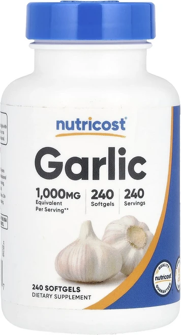 Nutricost 마늘 1000mg 소프트젤 240정, 1개 - 쿠팡