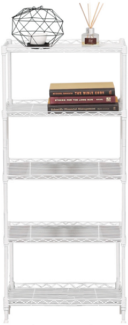 팬물산 미니 메탈랙 스탠드선반, WHITE, 5단