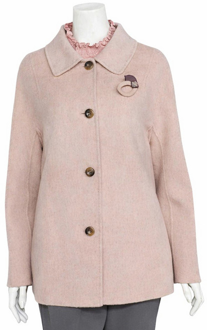 포라리 핸드메이드 울 캐시미어 하프 코트 SB44011