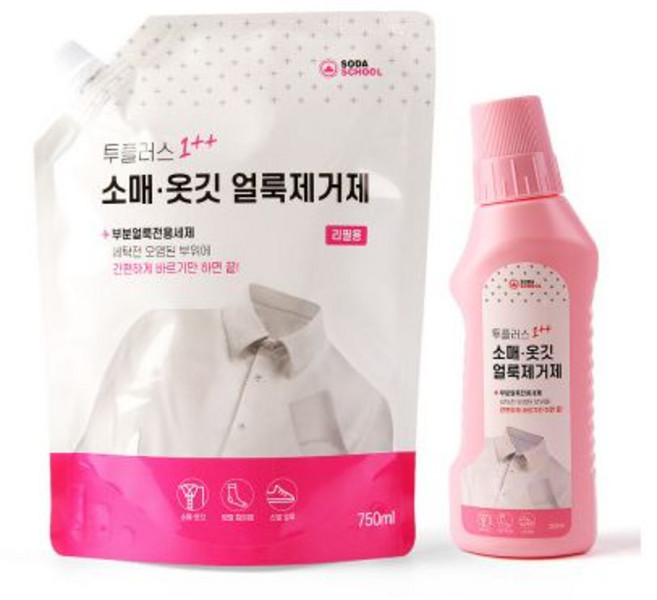 투플러스 소매옷깃 얼룩제거제 본품 250ml + 리필용 750ml, 1개