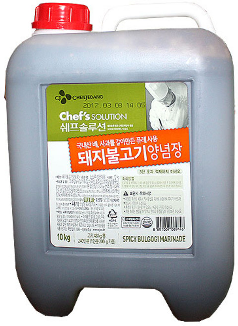 백설 돼지불고기양념장10kg, 10kg, 1개