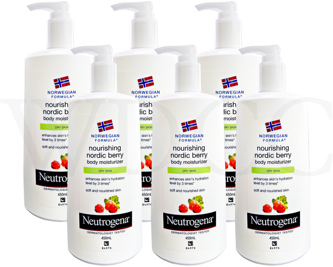 뉴트로지나 노르딕베리 모이스춰라이저 바디로션, 450ml, 6개