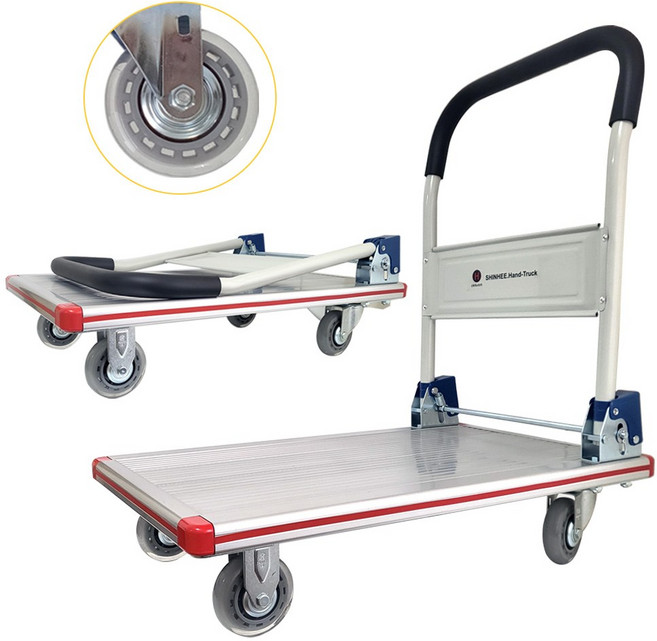 알루미늄 대차 LV-150 470x750 무소음 바퀴 접이식 이동식 구루마 끌차