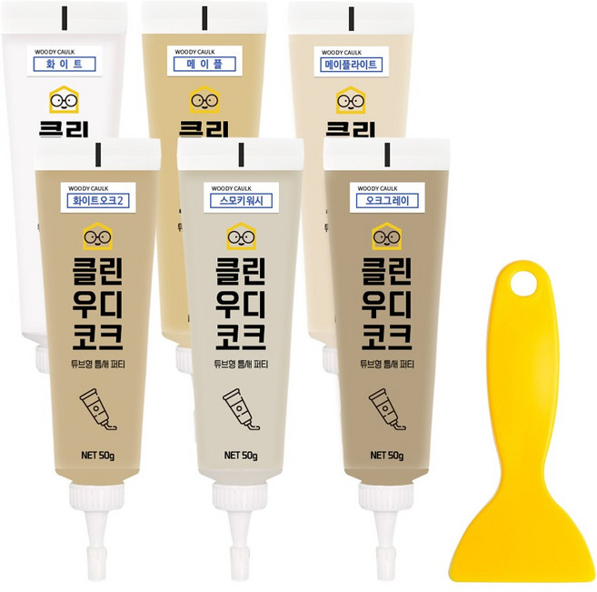 철물팩토리 연성메꿈제 마루 바닥 흠집 보수 6개입, 1개, E세트