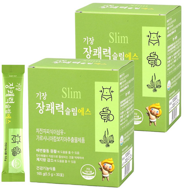 기장 장쾌력슬림 쾌변 차전자피 식이섬유 영양제, 5.5g, 60개