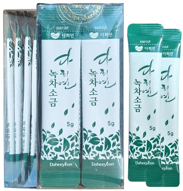 미네랄 용융염 휴대용 스틱 제주 다희연 녹차소금 5g 20포 ST20, 녹차소금스틱, 20개