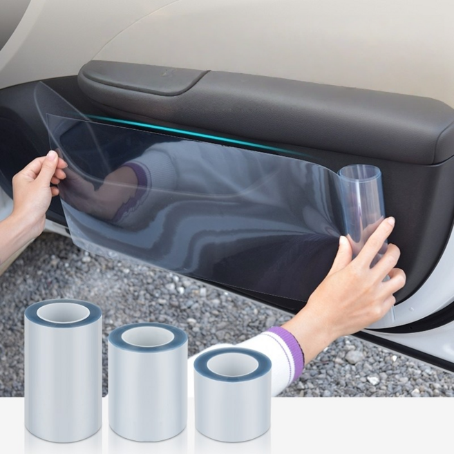 자동차 스크래치 방지 테이프 일상채움 차량용 차량 도어 발판 문턱 보호 필름, 1개, 투명