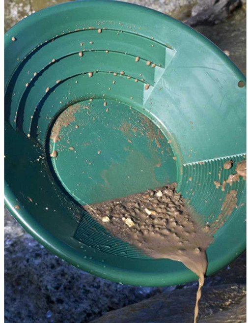 사금채취 패닝접시 사금장비 패닝팬 금추출 광물 팬골드 캠 검은색, 하늘색