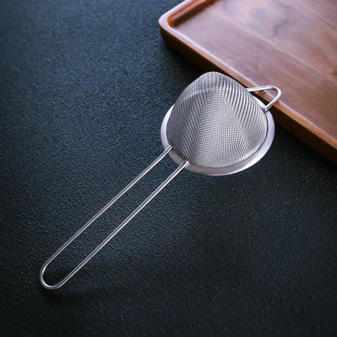 304 스테인레스 스틸 필터 스크린 얼음 필터 칵테일 만들기 도구 햇볕에 건조하는 그물 더블 스트레이너, 01 빠른, 02 8.5cm