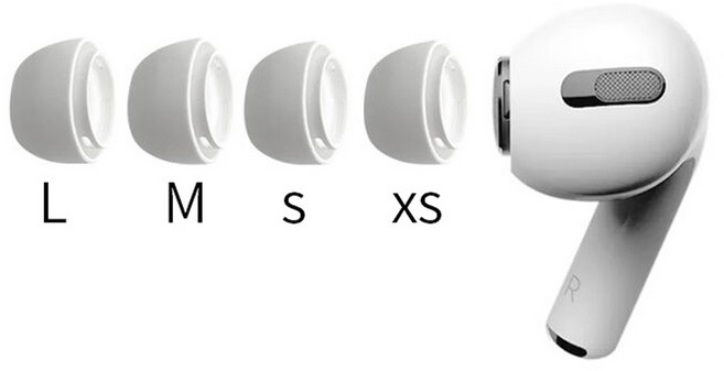 에어팟 프로 이어팁 1세대 2세대 호환, 화이트, 1개