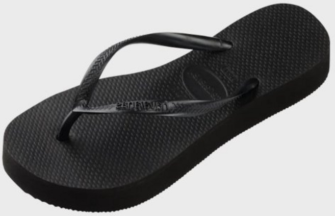 하바이아나스 샌들 조리 신발 실내화 쪼리 슬리퍼 슬림 플랫폼 플립플랍 블랙