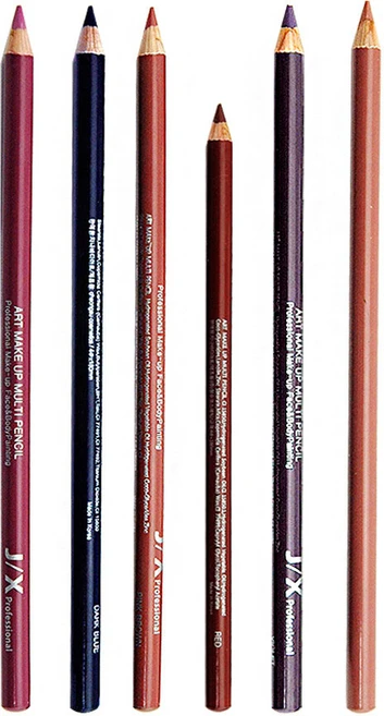 JX Professional 아트 메이크업 페인팅 멀티펜슬 6종 컬러, 1개, 6.누드피치 - 쿠팡