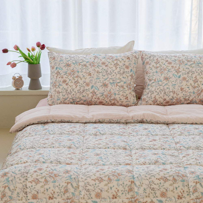 바자르 헤이즈 마이크로화이버 워싱 차렵이불 베개커버 세트