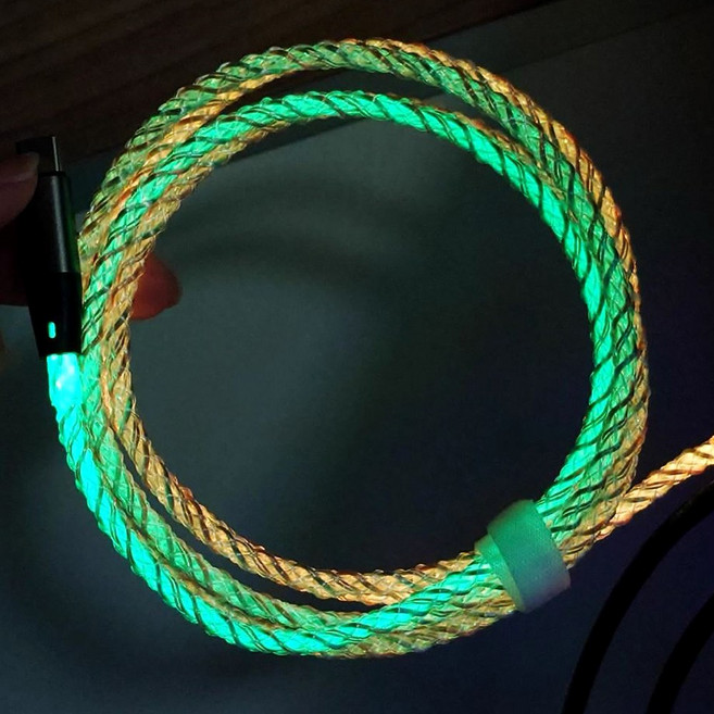 몬스타기어 LED 키보드케이블 C타입 RGB USB3.2 금속단자 커스텀 기계식 키보드, 독자규격 스위치, 케이블, LED C타입 키보드케이블
