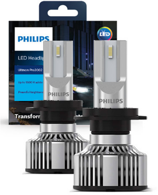 필립스 차종별 합법인증 LED 전조등 얼티논 프로3002 H7 9005 HB3 1세트, H7-C