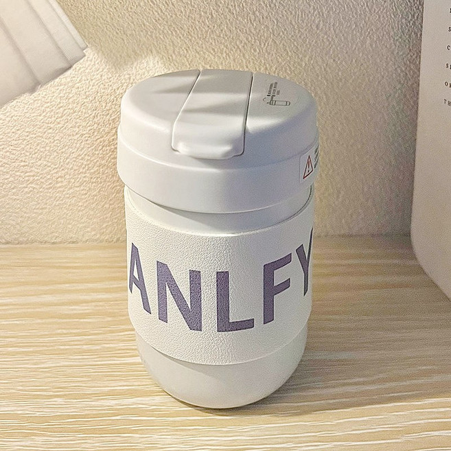 DFMEI 텀블러 304 스텐 빨대컵 남녀 휴대용 휴대용 보틀 컵, 블루-300ml 빨대포함, 텀블러+빨대 브러시, 1개