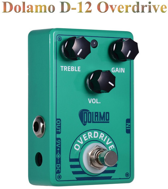 Dolamo D 4 하이 게인 디스토션 기타 이펙트 페달 액세서리를위한 트루 바이 패스가있는 진정한 영국 스타일의, D-12 Overdrive, 1개
