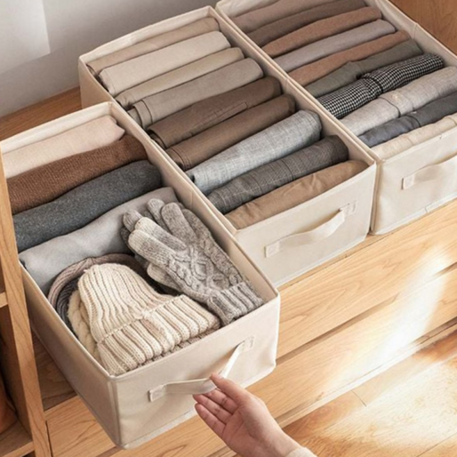 루체트리 옷정리함 오픈형 수납함 옷장 방법 노하우 니트 보관 티셔츠 바지 칸막이, 대형(칸막이x), 그레이