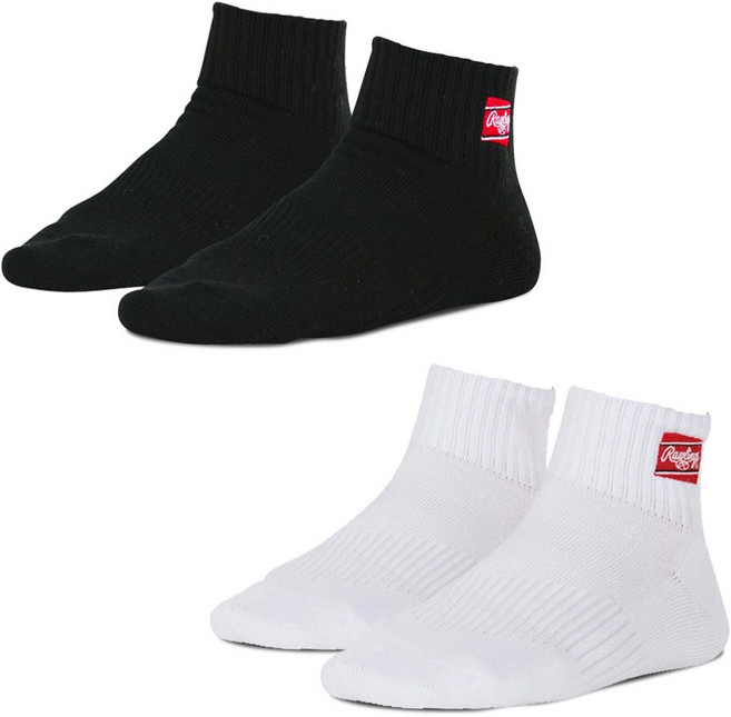 롤링스 야구양말 베이스볼 발목 양말 3개입 (2종) AAS9S06, 화이트, 240cm~270cm, 1개