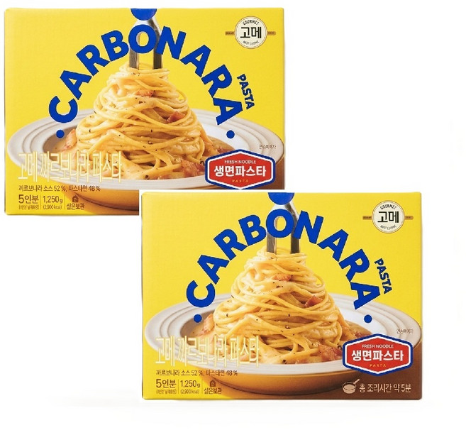 CJ 고메 까르보나라 파스타, 10개, 250g