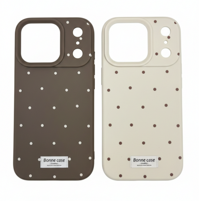 투베러 도트 브라운 아이폰 실리콘 케이스