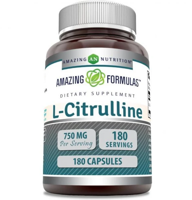 아르기닌 지방 포뮬러 L시트롤린 | 1회 제공량 750mg 180캡슐 비GMO 글루텐 프리 미국산, 180 Count (Pack of 1), 1개, 180정 - 쿠팡