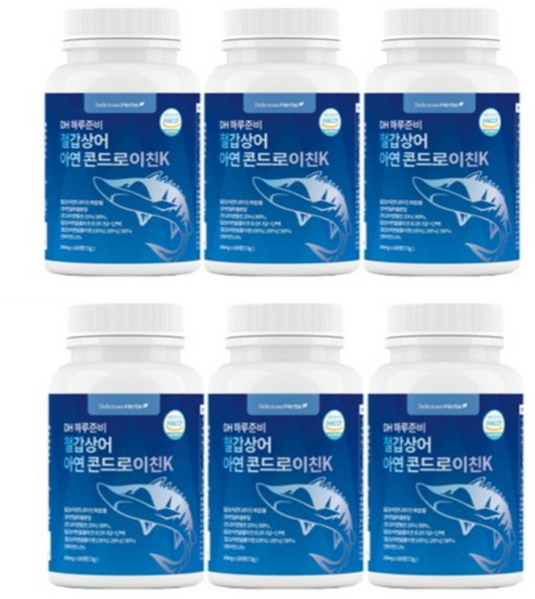 DH 하루준비 철갑상어 아연 콘드로이친 K 600mgX120정X6 12개월분 대용량 뮤코 다당 단백 콜라겐 보스웰리아 초록입 홍합 뼈 관절, 6개, 120정