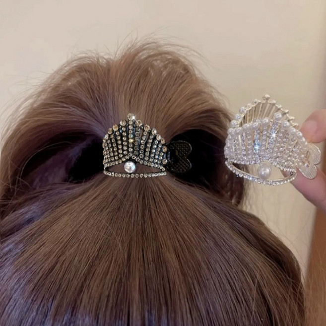 메탈 머리핀 고급 포니테일 미니 집게핀 3P 세트