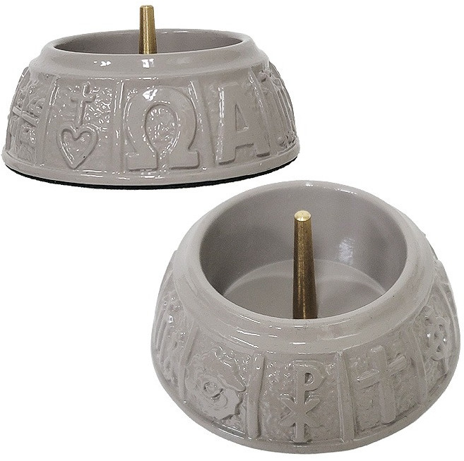 가톨릭천주교성물 상징문양 촛대, 1개