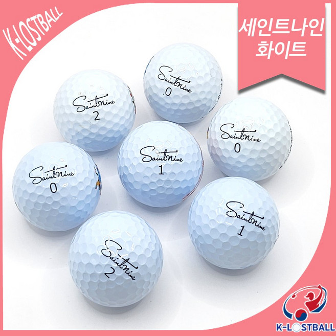 <위너> 가성비갑! 세인트나인 화이트 로스트볼 특A+급! 품질보장!필드용, 1개, 흰색, 20개입