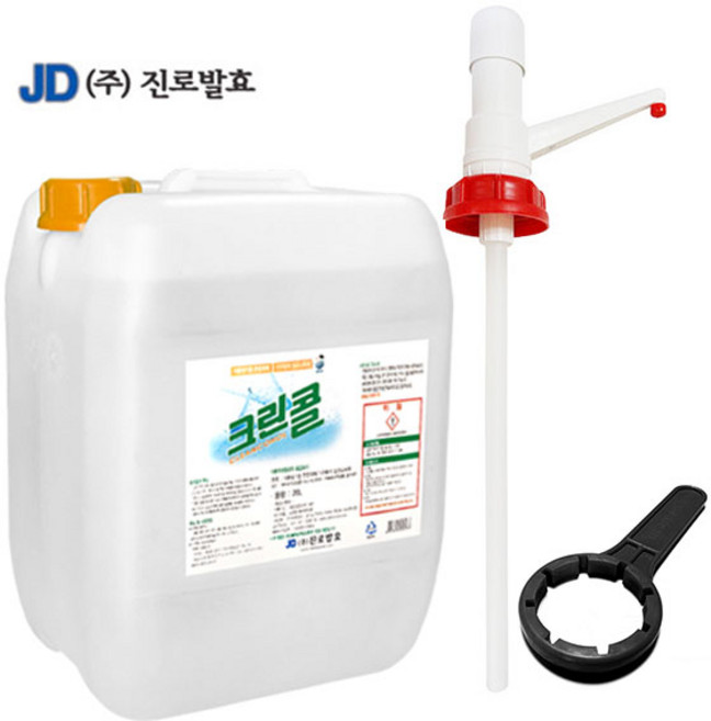 진로발효 크린콜 20L+펌프+오프너 뿌리는 방역 살균 소독제, 1개, 20L
