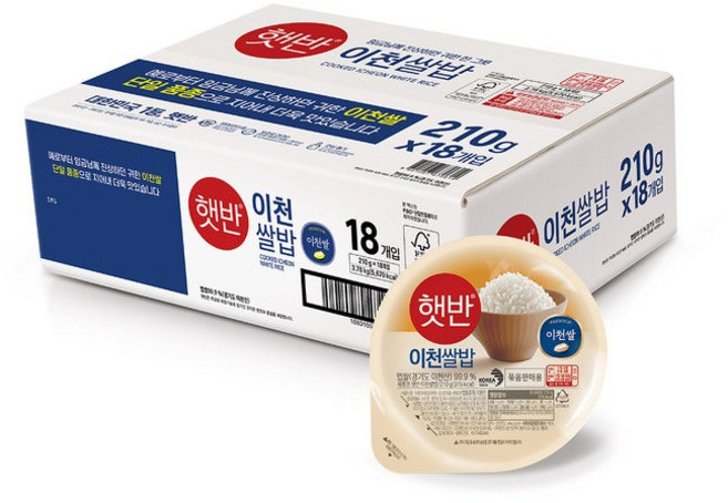햇반 이천 쌀밥 210g x 18개