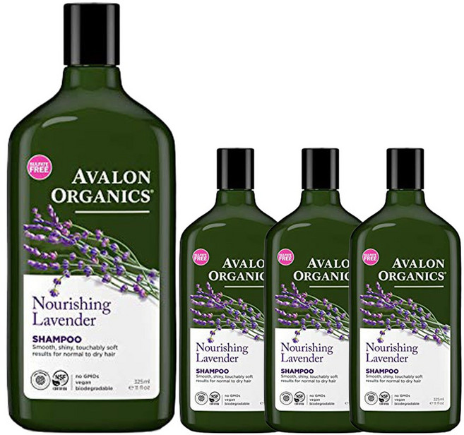 아발론오가닉스 너리싱 라벤더 샴푸 비건, 325ml, 4개