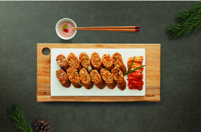 옛맛시골아주매 소포장순대 김치순대, 500g, 1개