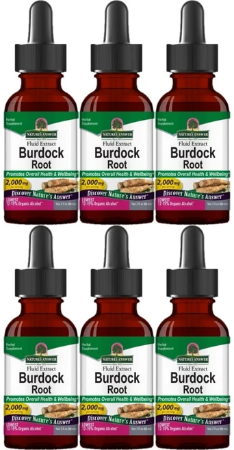 네이처스앤서 고흡수 우엉 뿌리 2000mg 액상 액체, 6개, 30ml - 쿠팡