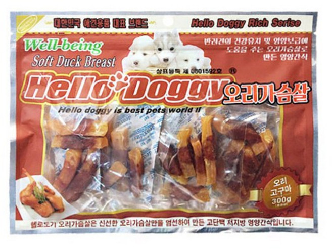 펫더맨 헬로도기 애견간식 300g 대용량 강아지간식, 3개, 헬로도기 오리 고구마 300g