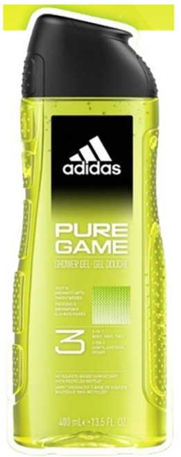 adidas 愛迪達 男性三合一潔顏洗髮沐浴露 超越挑戰, 400ml, 2瓶