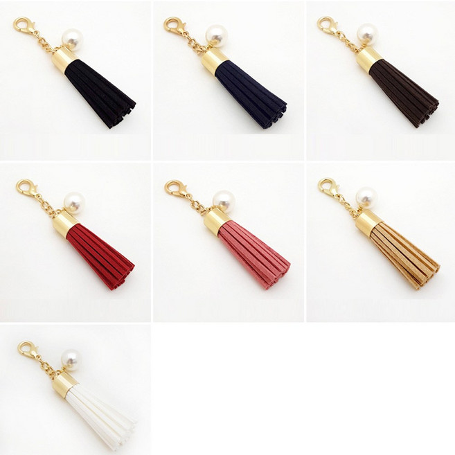 kk 핸드폰 휴대폰 스마트폰 가방 차 태슬 장식 키링, 1개, 레드