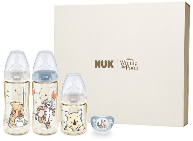 NUK 德國 Disney 小熊維尼聯名禮盒 奶瓶, 1個