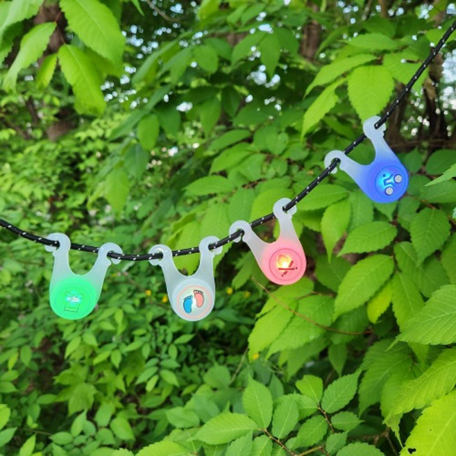 LED 캠핑 안전 스트링가드 자전거 캠핑 낚시 안전등 4p