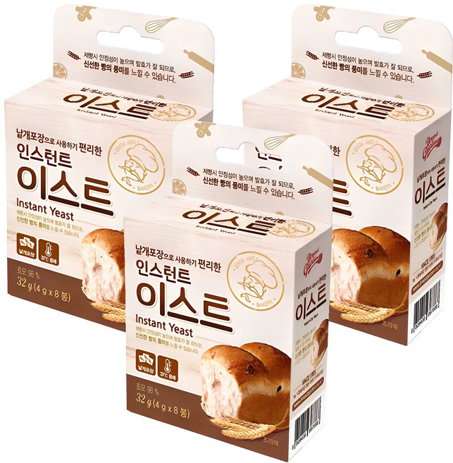 브레드가든 인스턴트 이스트, 32g, 3개