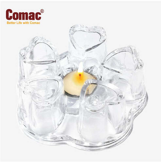 코맥 유리 티워머 (소/T8/양초 포함), 1개