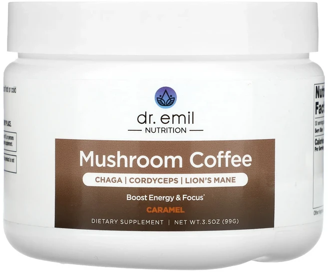 Dr. Emil Nutrition 버섯 커피 캐러멜 99g(3.5oz), DrEmilNutrition버섯커피캐러멜99g35oz, 99g, 1개 - 쿠팡