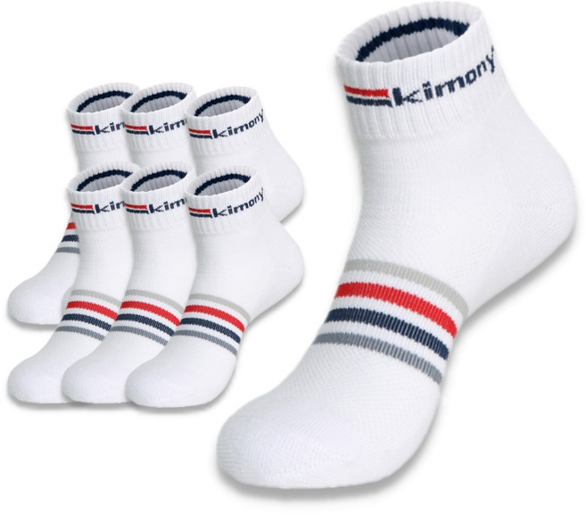 키모니 남성용 스포츠 중목 양말 KSS501, M7, 7개
